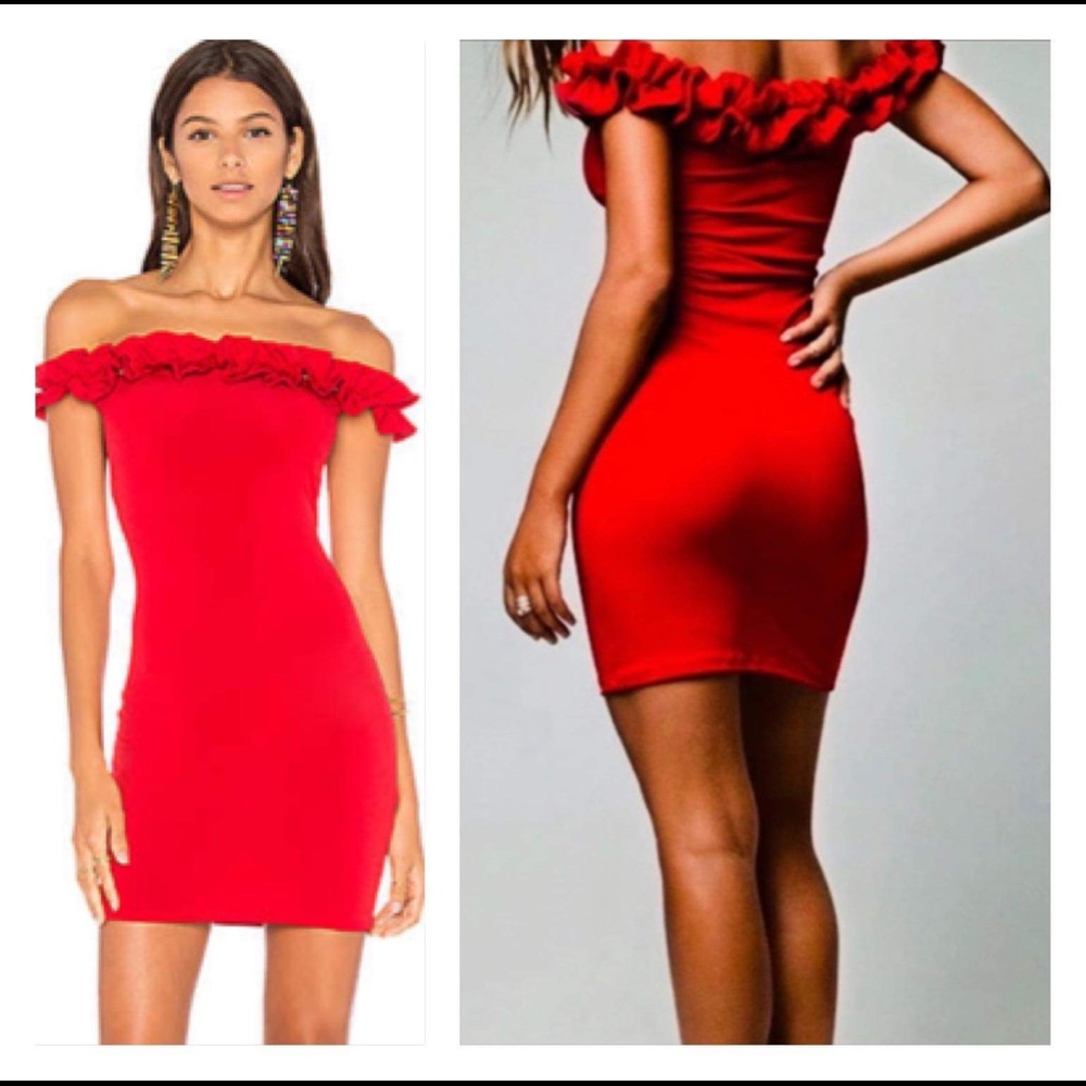 REVOLVE Motel Rizma Bodycon Heart Red Dress